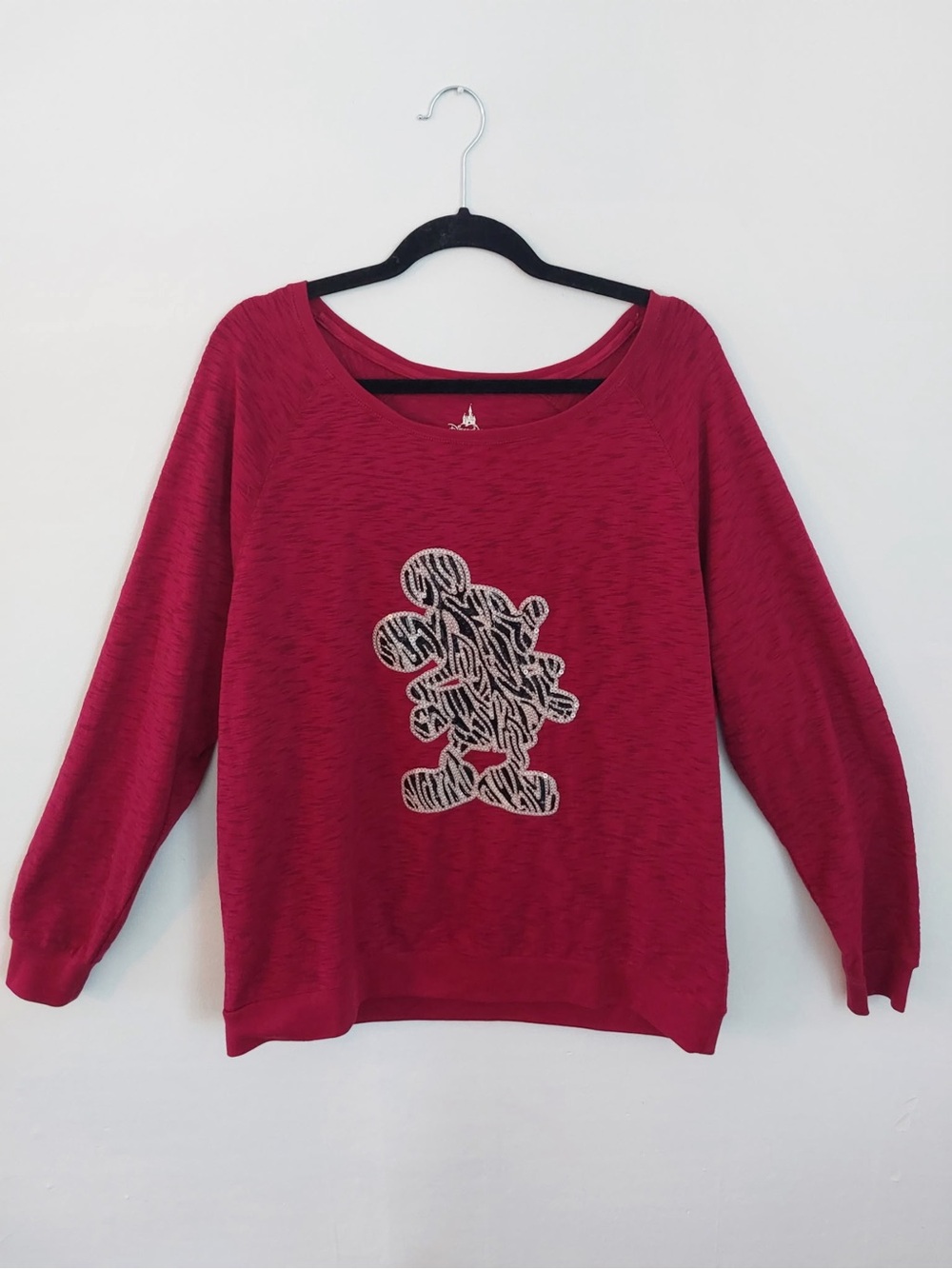 Disney Parks Mickey Mouse Sequin Zebra Slub Top women’s six 2x